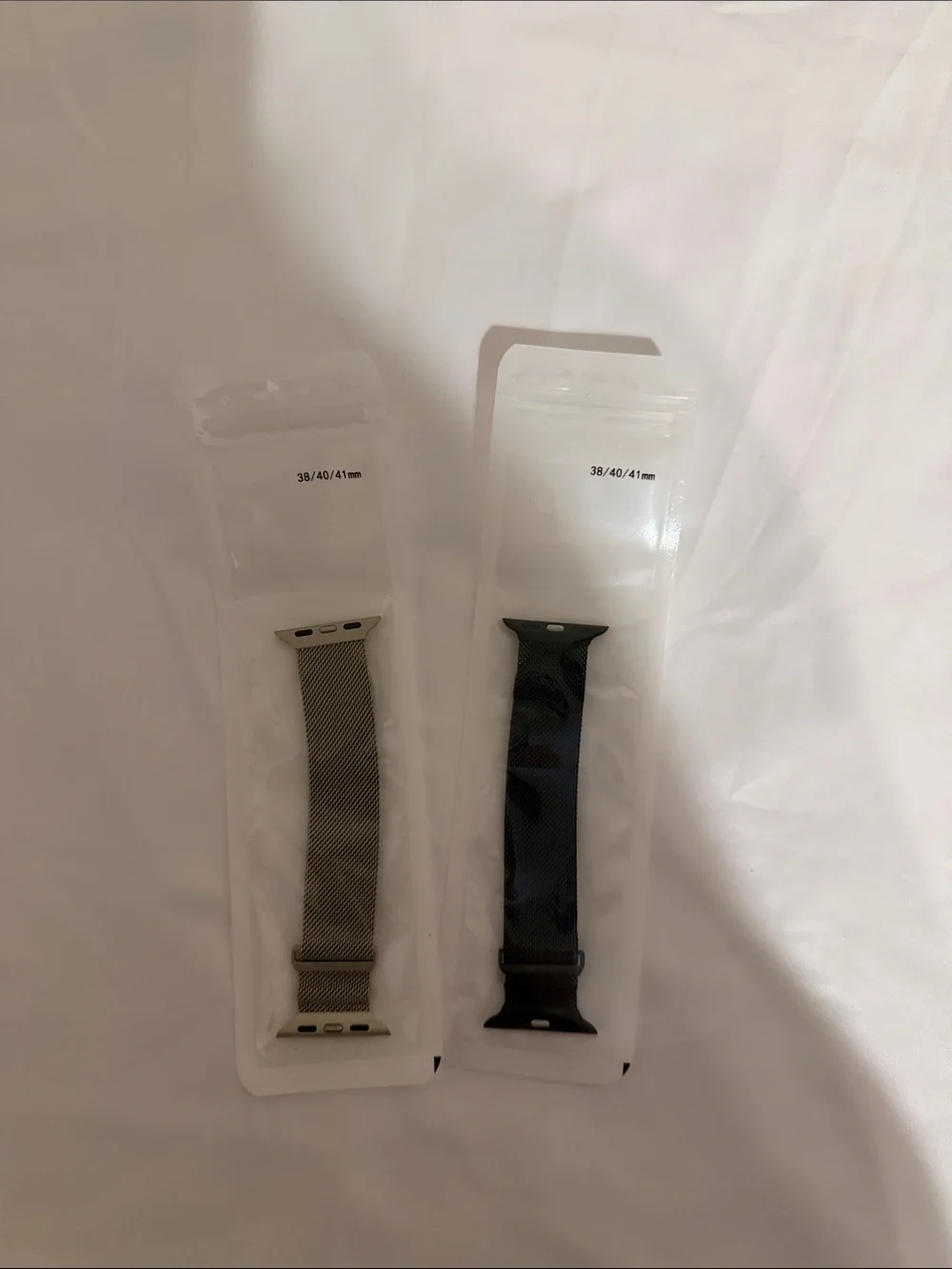 Mesh Replacement Watch Bands for 38/40/41mm - Black & Silver
